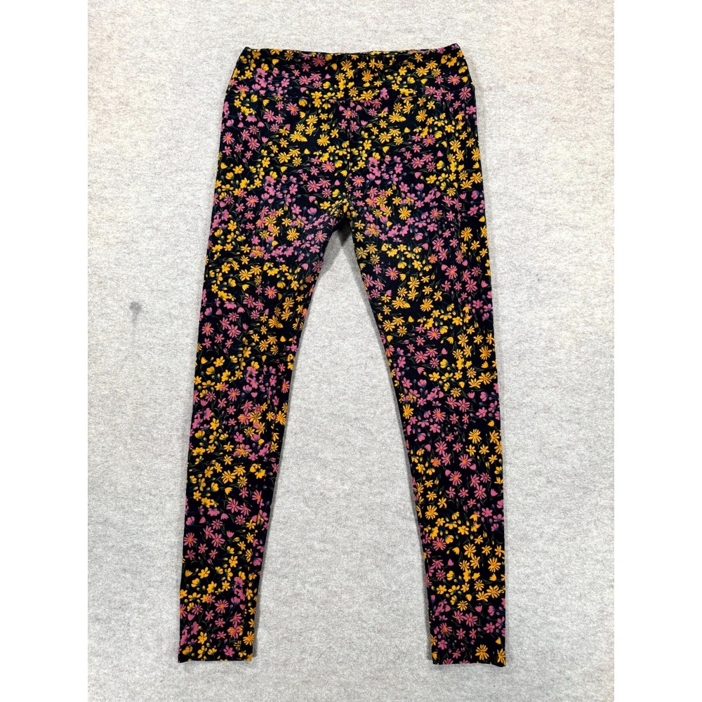 LuLaRoe Tall & Curvy Ankle Leggings Womens 30W Multicolor Ditsy Floral High Rise